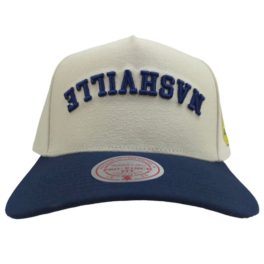 Nashville SC Mitchell & Ness MLS Pro Fit Snapback Hat Cap Flipped 3D Logo NWT